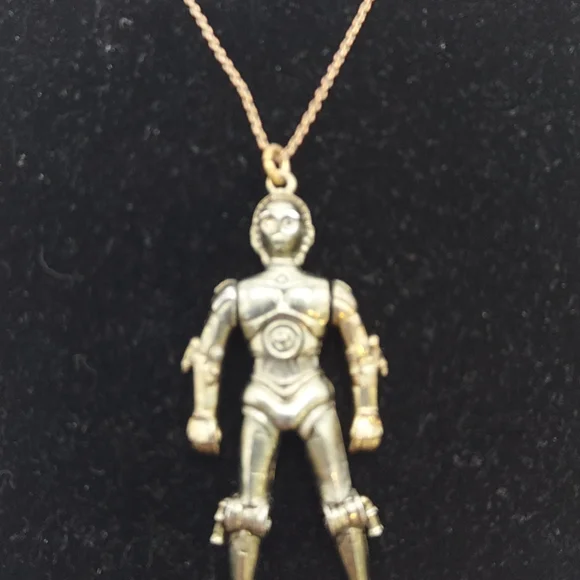 Star Wars Vintage C3PO Pendant w/ chain 1977. A Nostalgic Piece to Collect! - Picture 2 of 14